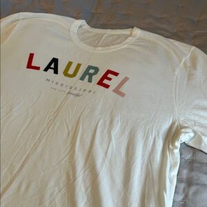 Laurel Graphic White T-Shirt NWOT